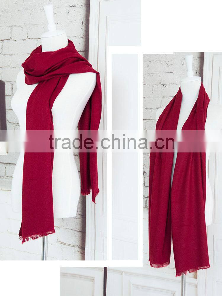 Best Selling Warm Woman Fashion Cashmere Pashmina Plain Shawl Scarf