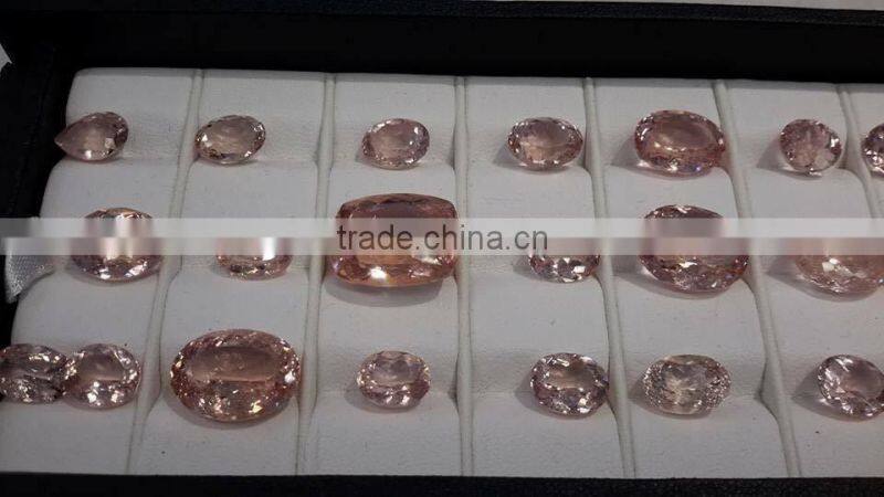 Mixed Shape Peach colored Morganite Gemstones