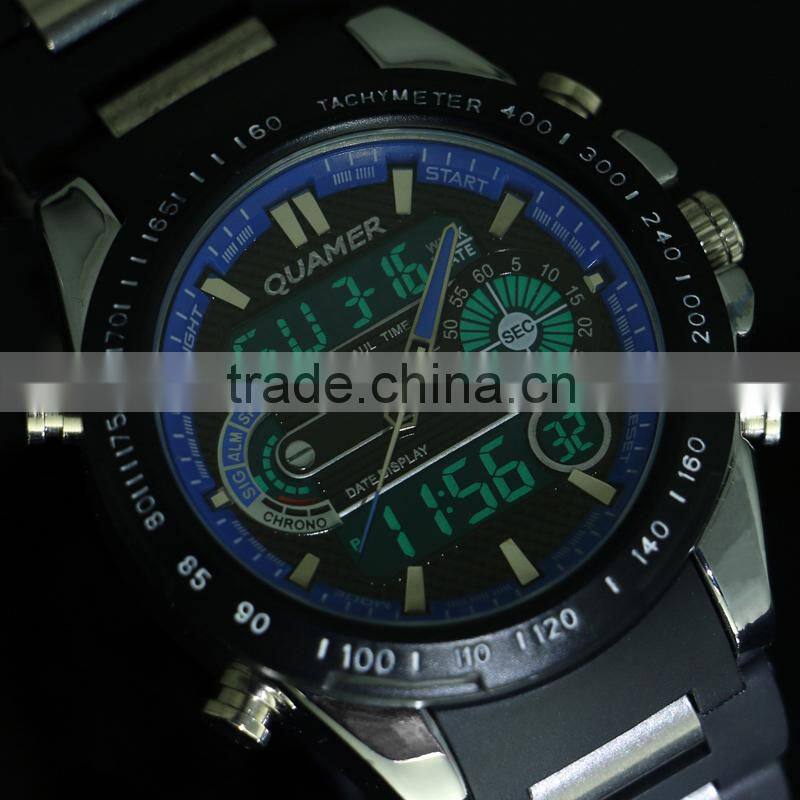 New Black & Blue Silicon Material Men Watches For Sport