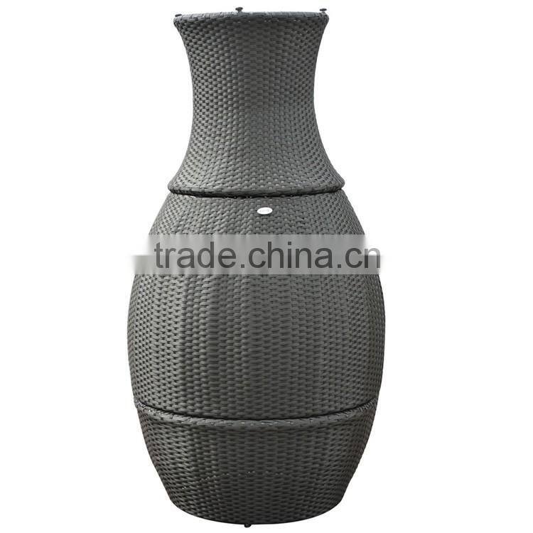 Outdoor Living Modern Garden Constitute Coffee Rattan Table Chair Set