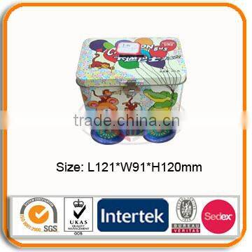 Lovely painted car shaped tin money box