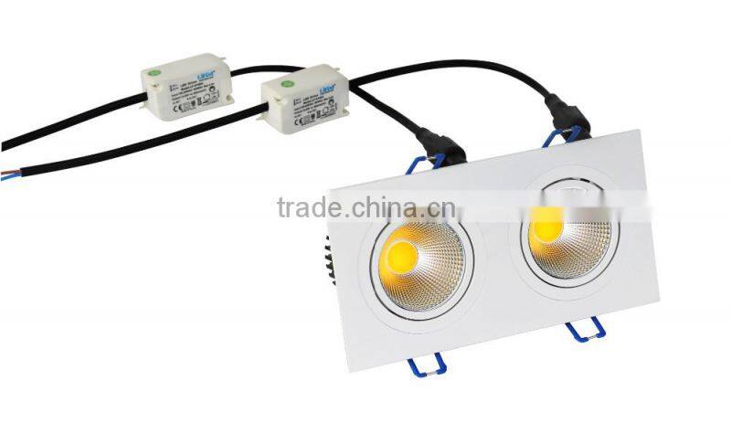 2x9w 2700k-3200k color temperature barbershop lighting square led downlights