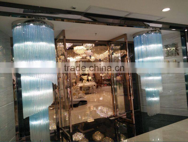 unique design crystal glass and metal wall art decor