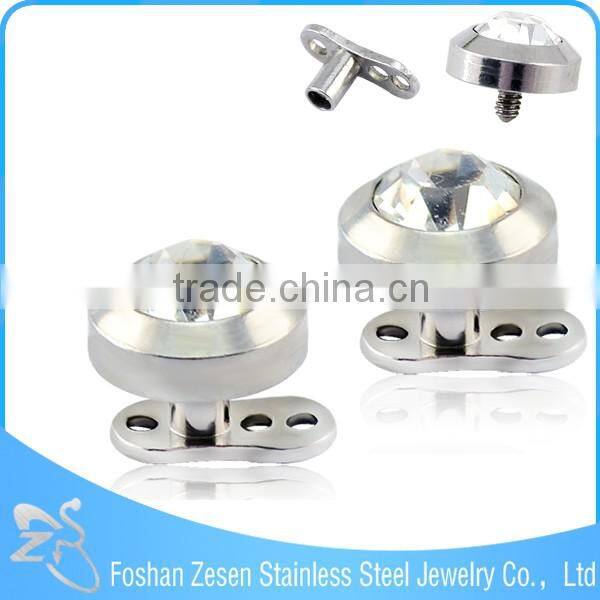 Body Piercing Jewelry Titanium Crystal Dermal Anchor Piercing Jewelry