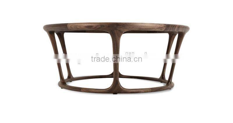 Modern living room furniture Round coffee tables Wood frame glass coffee tables