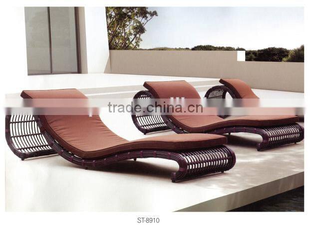 2014 Latest Design Rattan Outdoor Furniture Sun Bath Lounge Bed for foshan guangdong