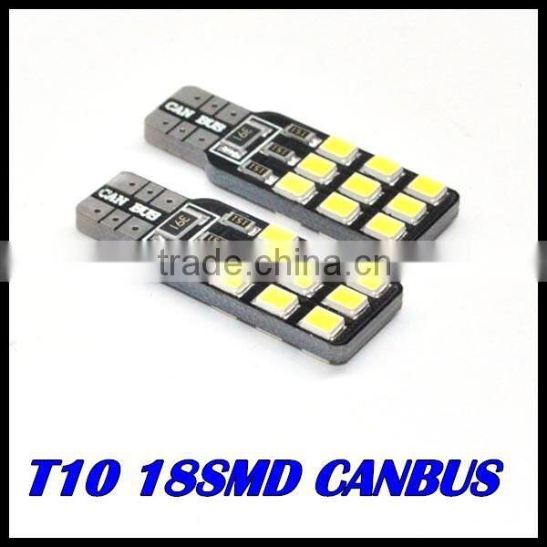 T10 Canbus bulb 194 168 W5W 2835 18LED SMD Car Side Wedge Light Bulb Error Free Auto Car clearance light