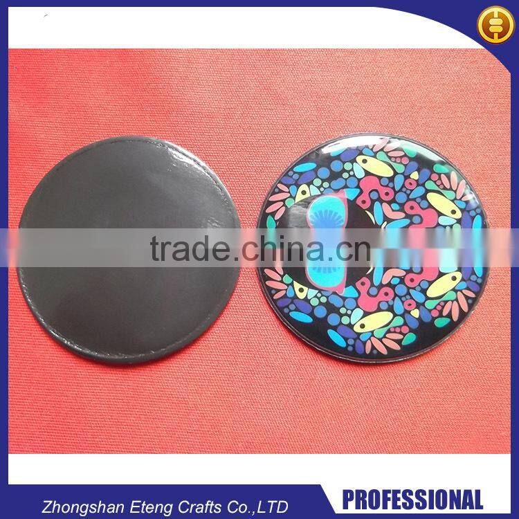 Promotion custom 4 color process printed round fridge magnet