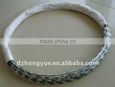 galvanized cross type razor barbed wire