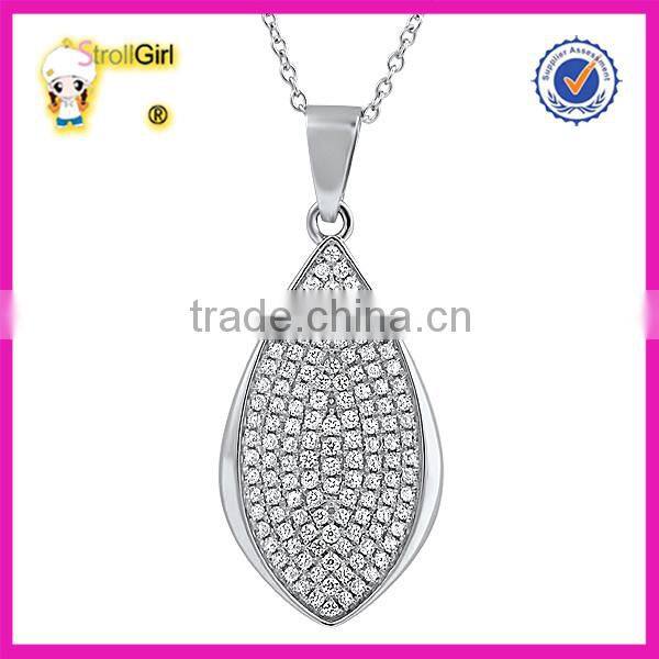 wholesale alibaba fashion jewelry 925 Sterling silver drop pendant necklace