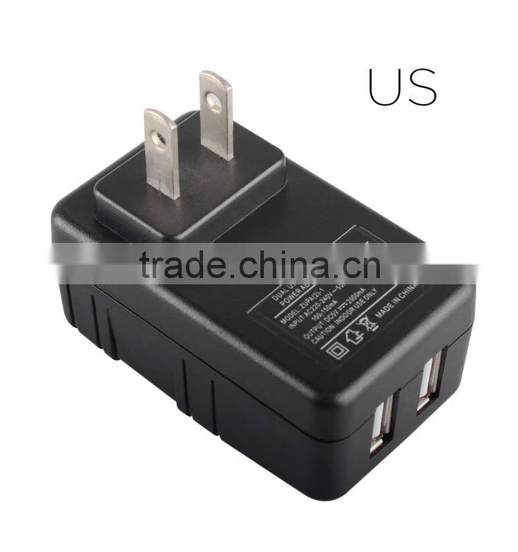 SAA Approved 5V 2A 2 Port Wall Adapter for AU Standards