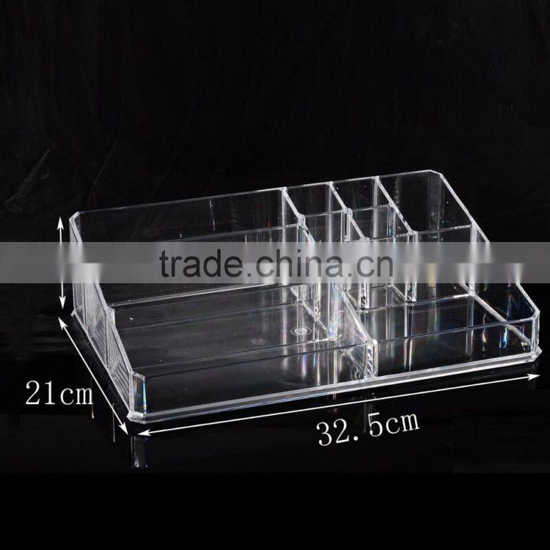 2016 new style ACRYLIC,PS,PET, PP, custom acrylic makeup organizer cosmetic display case