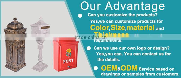 China Market Wall Mounted Odm&Oem Handmade Mailboxes