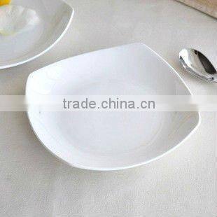 fashionable design love shape white bone china plate