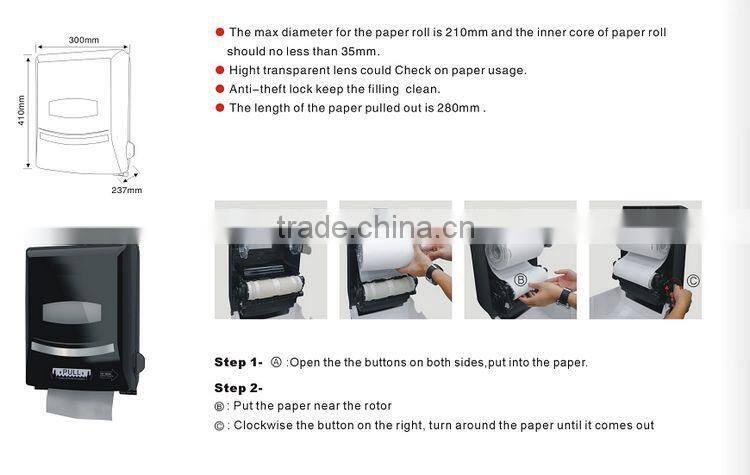 wholesale plastic toilet auto cut paper towel dispenser
