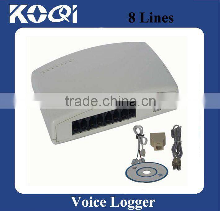 8 lines telephone line recorder