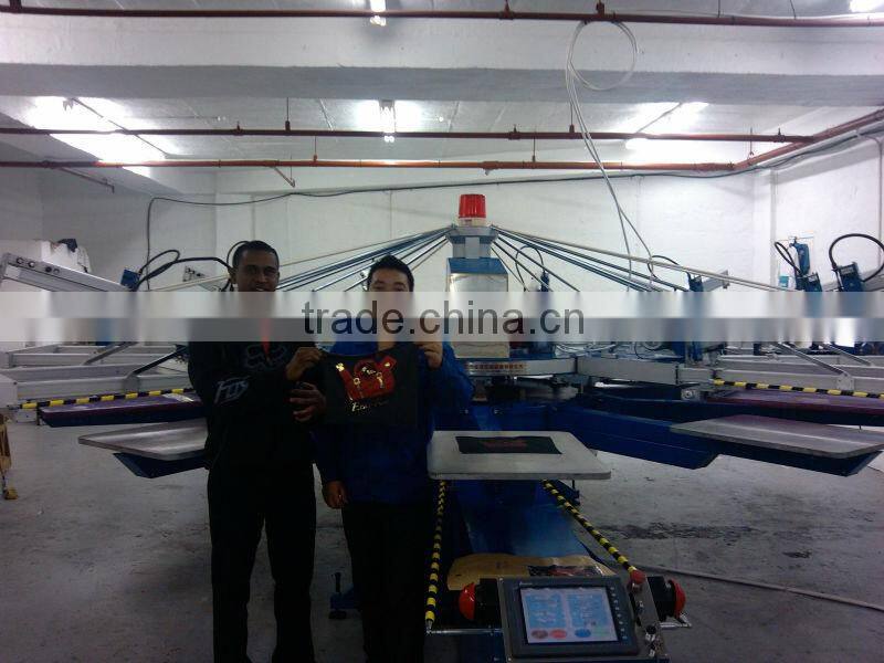 8 color t shirt silk screen printing machine