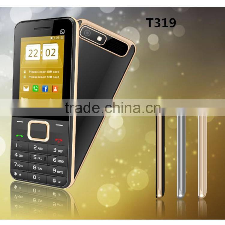 China Supplier OEM 2.4inch Cheap Slim Feature Mobile Phone With Whatsapp Mp3 Mp4 FM