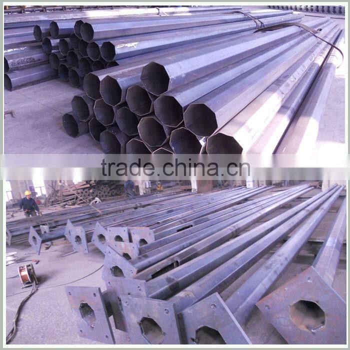 hot dip galvanized octagonal steel pole