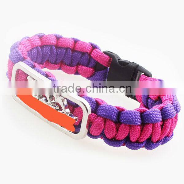2016 Different Colors Paracord Bracelet Custom Design Bracelet Jewelry