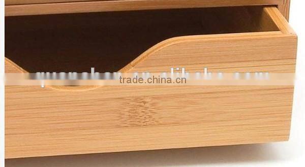 Great Bamboo 4-Tier Desk File Organizer for Kitchen Home and Office