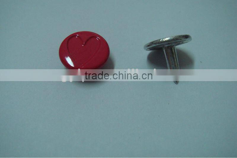 9mm new style heart shape jeans rivet metal rivet