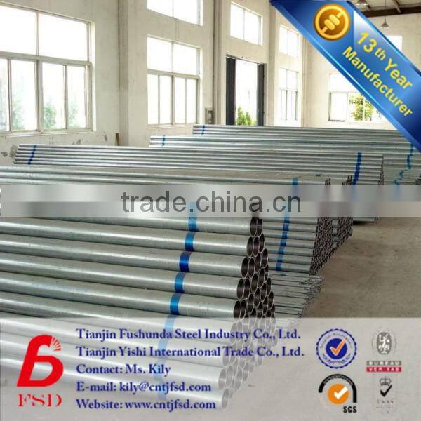 Schedule 80 G235 ERW Weld Round Galvanized Steel Pipe