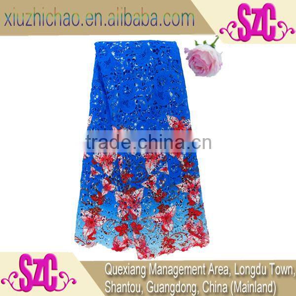 YQS2608-4 factory design blue woven lace fabric new sample