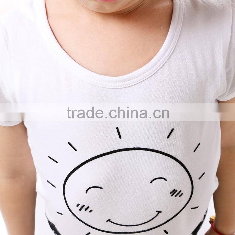 Hot Sale 2016 Wholesale Children's Boutique Clothes Smeling Face Cotton Outfit For Baby Girls