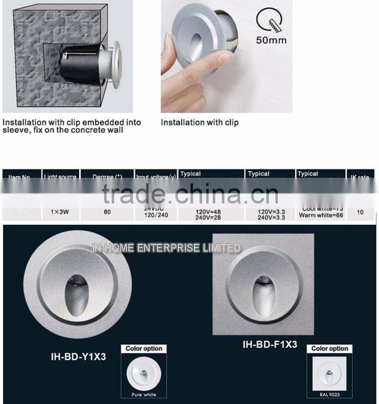 High quality outside Embedded LED Wall light IP65 Waterproof