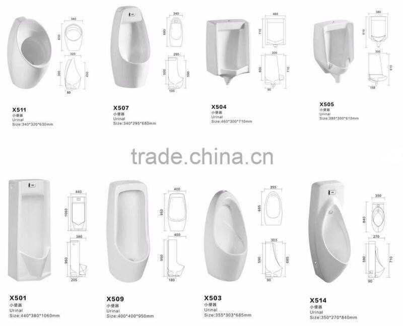 Classical chaozhou ceramic wall hung urinal best sale X504 fix back to wall