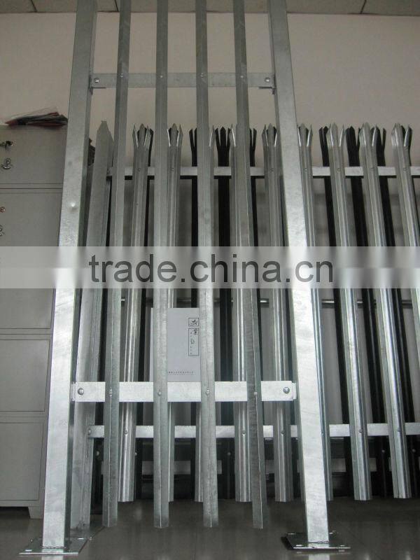 Red pvc coated palisade fence manufacturetrading