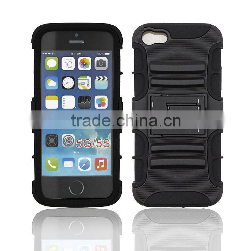Kickstand skin armor for iPhone 5G 5S defender