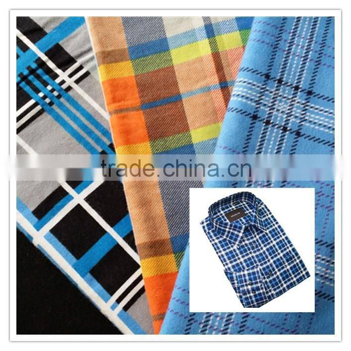 wholesale 100% cotton woven bleached flannel shirt fabric