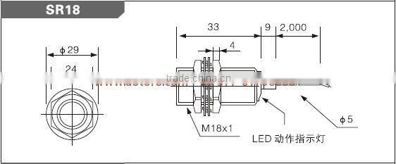 sensor SR18-10DN magnetic reed switch hall voltage sensor