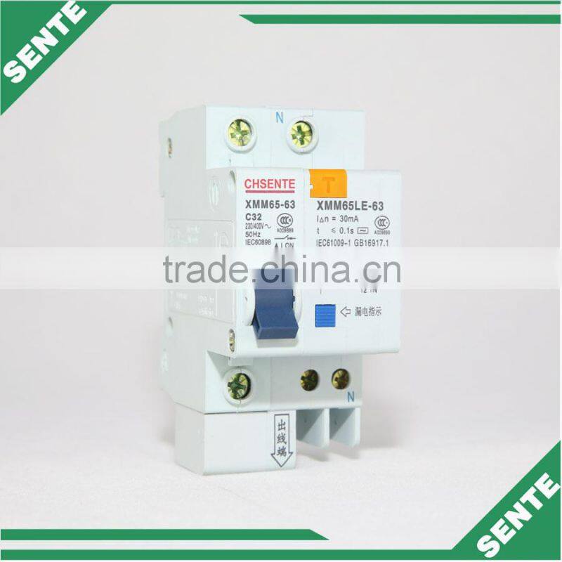 XMM65LE(C45LE) Residual Current Circuit Breaker with Overcurrent Protection(RCBO,RCCB,RCD)