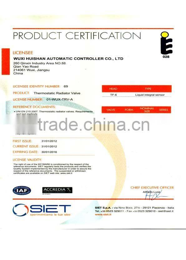 Thermostatic radiator valve