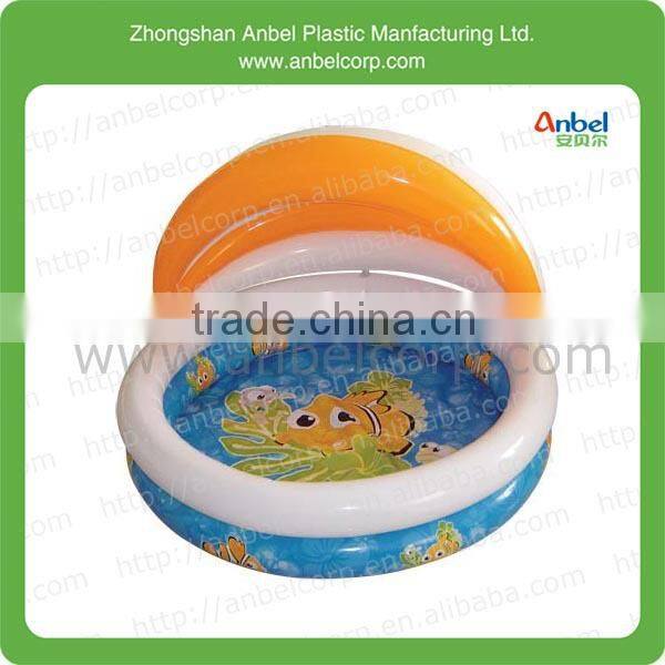 Zhongshan Anbel PVC plastic inflatable swimming pool with shelter