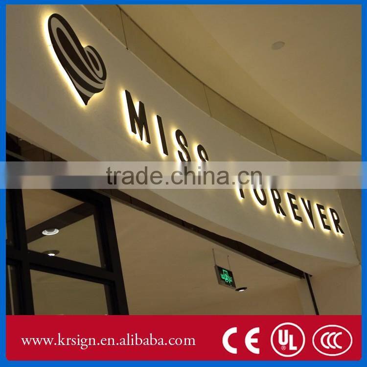 3d led acrylic Back lit channel letter advertising signs