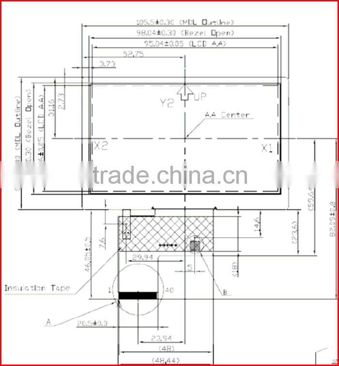 4.3inch 480*272 hdmi interface lcd screen