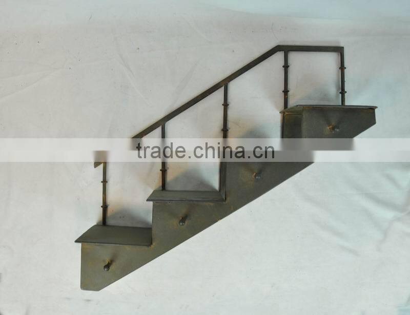 French country shabby decorative metal wall shelf