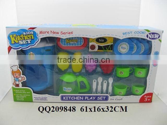 Funny plastic kitchen play toy set ,cooker play set