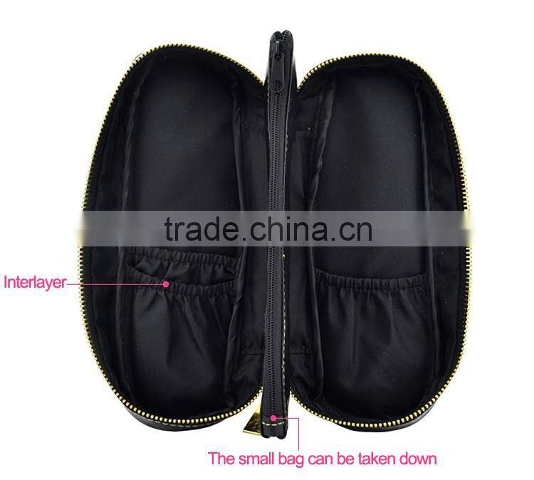 2 in 1 Detachable Make Up Cosmetic Pouch Bag Student Pen Pencil Case Coin Purse Pouch Cosmetic Makeup Bag