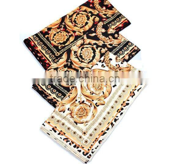 Top Fashion High Quality Pure Silk Ptinted Scarf Customized Scarves Shawl Wraps