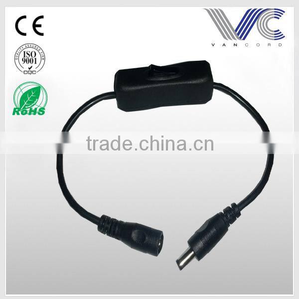 5.5x2.5mm inline on off switch dc power cable
