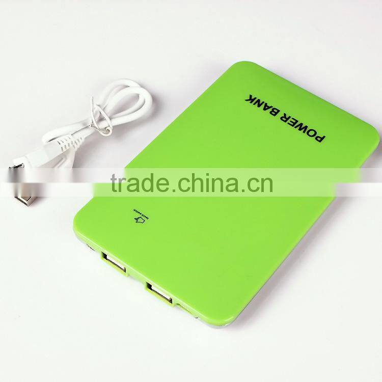 New products 2016 colorful super slim power bank usb charger with touch switch and custom logo printing