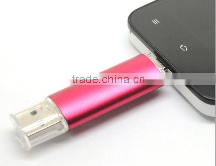 Customize laser engraving branded android phone 8GB, 16GB, 32GB high speed otg usb flash memory pen drive sticks