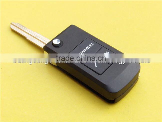2 Buttons Modified Remote Flip Key Case Shell for Chevrolet Lova with right blade