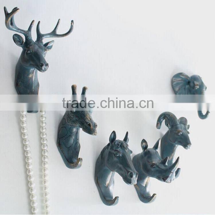 American high quality cap hook deer head wall decor resin