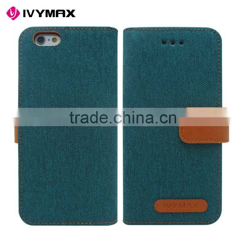 Retail packaging brand mercury colorful convas diary cover leather wallet phone case pouch with card slot for apple iphone 6